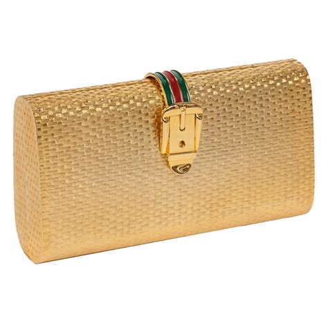 gucci gold lame clutch|Gucci clutch vintage.